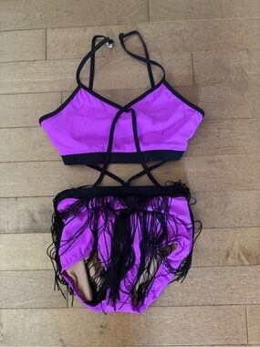 Women’s Purple Fringe jazz costume